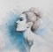 Watercolor Abstract Girl Profile View Poster Print by Atelier B Art Studio - Item # VARPDXBEGFIG34